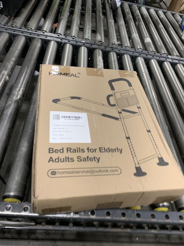 Photo 1 of HOMEAL Bed Rails for Elderly Adults Safety, Reinforced Bedrails for Elderly Adults with Ergonomic Grab Bar Bed Handrails, 3-Ways Adjustable Bedside Assist Bed Cane Guard Railings for Seniors(Black)