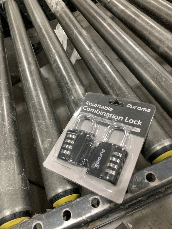 Photo 1 of Puroma 2 Pack Combination Lock for Locker 4 Digit Outdoor Waterproof Padlock for School, Gym, Sports, Fence, Toolbox, Gate, Case, Outdoor, Hasp Storage (Black)
