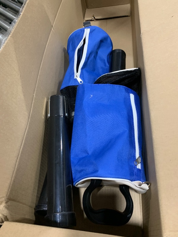 Photo 1 of HOW TRUE Golf Ball Retriever, Portable Shag Bag Golf Ball Pick Up with Removable Plastic Tube, Pocket Shagger Storage, Blue