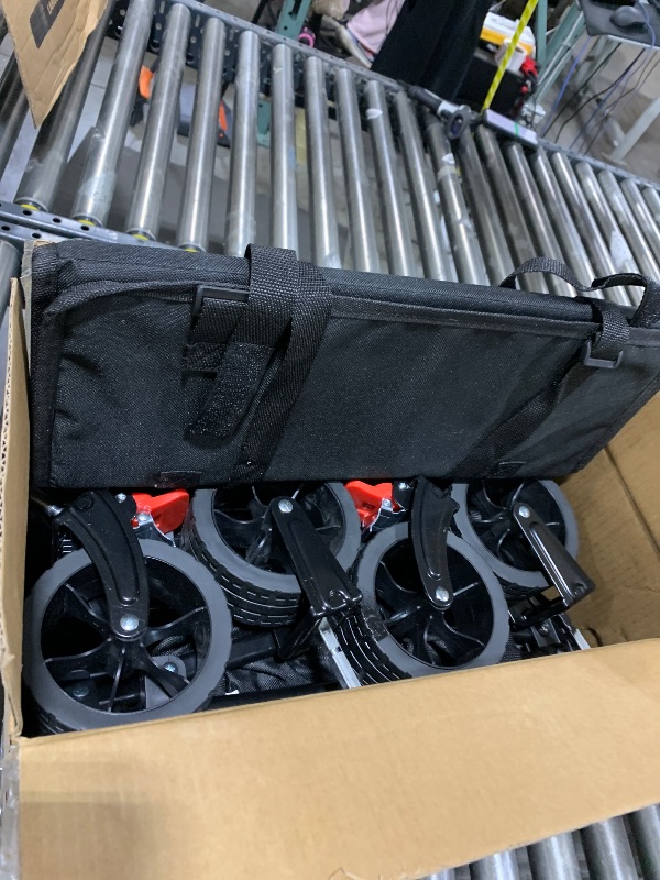 Photo 1 of Favoyard Extra Large Collapsible Wagon Carts Foldable 360LBS Heavy Duty Beach Wagons with Big Wheels & Brakes Portable Folding Cart for Shopping Grocery Utility Sports Garden Camping Outdoor
