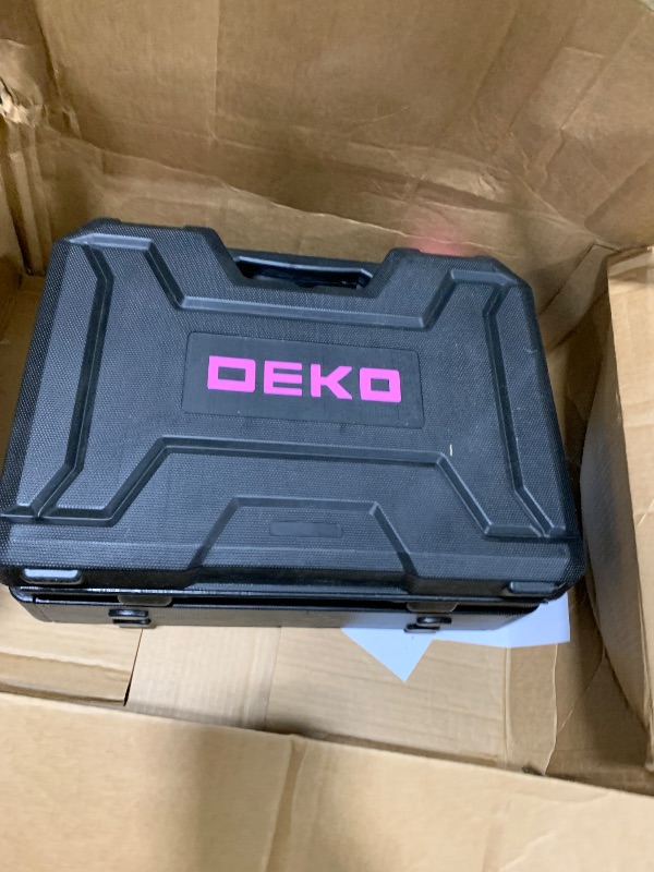 Photo 1 of DEKO 8V Home Repair Power Tool Set For Women 1.5Ah, 126 Count
