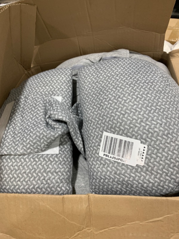 Photo 1 of Momcozy U Shaped Pregnancy Pillows with Cotton Removable Cover, 57 Inch Full Body Pillow Maternity Support, Must Have for Pregnant Women, Hatha Grey