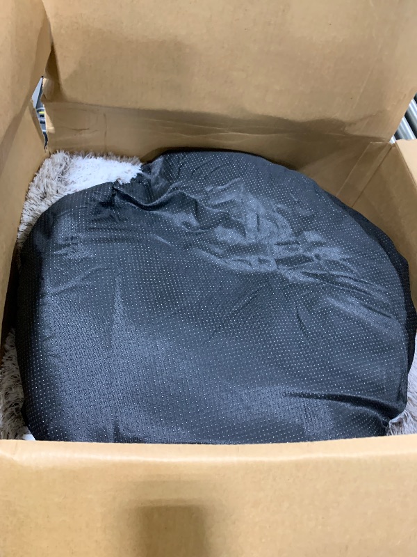 Photo 1 of Coohom Oval Calming Donut Cuddler Dog Bed,Shag Faux Fur Cat Bed Washable Round Pillow Pet Bed(30"/36"/43") for Medium Dogs (XL(36"x27"x7"),Light Brown)