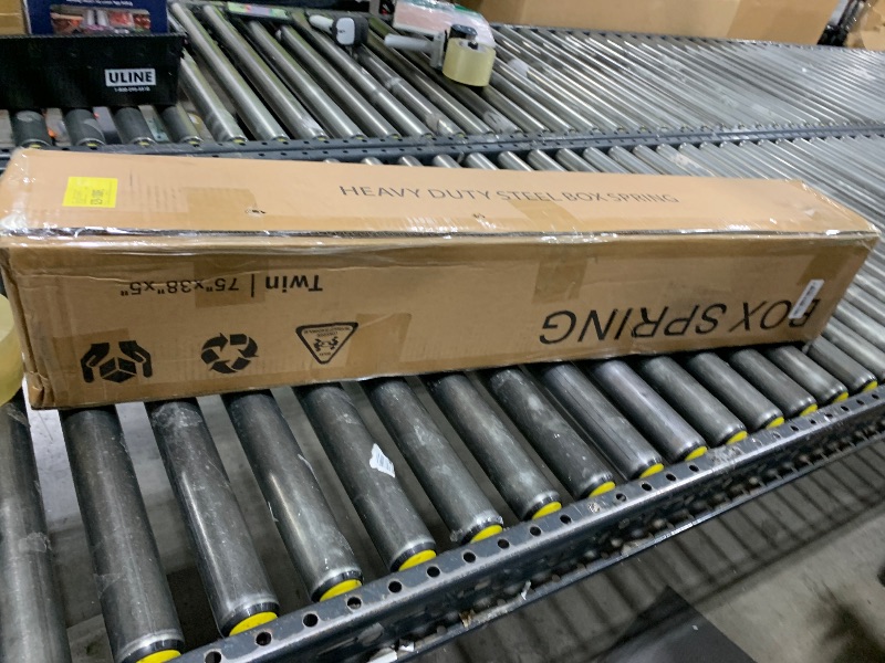 Photo 1 of SHOANED Twin Size Box Springs - 5 Inch Low Profile Mattress Foundation No Noise Heavy Duty Metal Basics Bed Base with Clean Fabric Cover, Easy Assembly