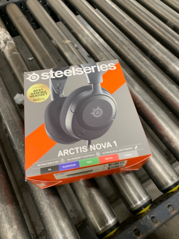 Photo 1 of SteelSeries Arctis Nova 1 Multi-System Gaming Headset — Hi-Fi Drivers — 360° Spatial Audio — Comfort Design — Durable — Ultra Lightweight — Noise-Cancelling Mic — PC, PS5/PS4, Switch, Xbox - Black