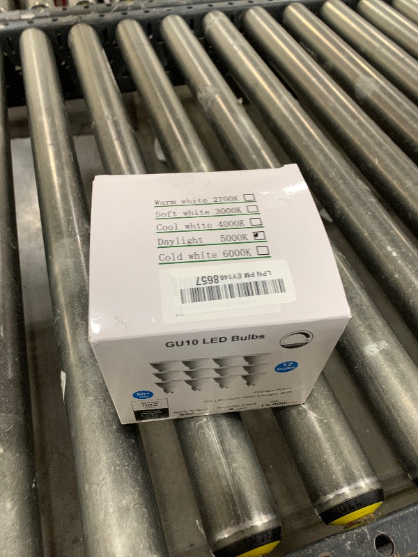 Photo 1 of 12-Pack GU10 LED Bulbs Daylight 5000K, 6W 582LM Dimmable GU10 Two Prong Light Bulb, 50W Halogen Replacement, Track Lighting,Recessed Light,Range Hood Light Bulbs