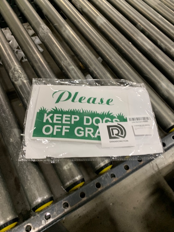 Photo 1 of 3 PC Keep Dogs Off Lawn Sign, 6x9 Coroplast No Pets Allowed, Please Stay Off Grass for Yard, Business