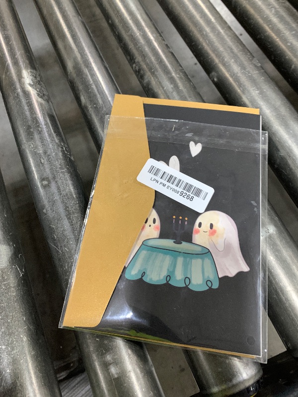 Photo 1 of Nchigedy Cute Halloween Card for Him Her, Ghost Valentines Day Card for Boyfriend Girlfriend, Spooky Anniversary Card for Wife Husband