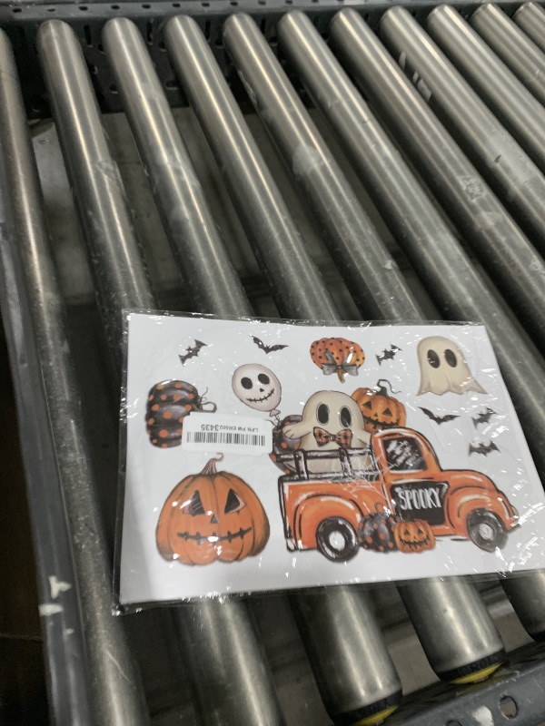 Photo 1 of Horaldaily 40 PCS Halloween Window Cling Sticker, Jack-O-Lantern Pumpkin Truck Gnome Ghost Bats Cat Home Party Supplies Shop Window Glass Display Decoration