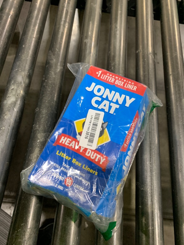Photo 1 of Jonny Cat Litter Box Liners: Heavy Duty - Tear & Leak Resistant - Drawstring Close - Jumbo, 15 Count