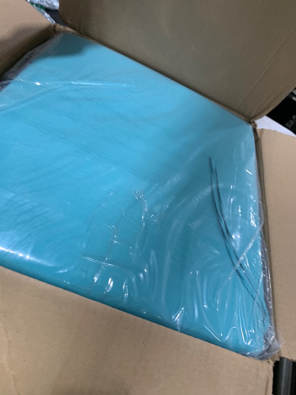 Photo 1 of Basic Beyond Outdoor Chair Cushions Set of 6, Square Corner Outdoor Cushions for Patio Furniture, Water Resistant Patio Chair Cushions with 2 Ties, 18.5x16x3, Teal