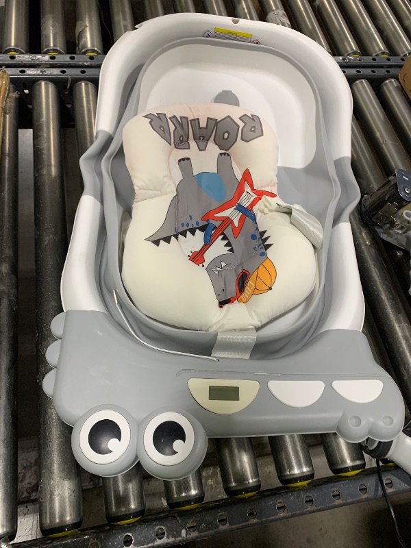 Photo 1 of Collapsible Baby Bathtub for Newborn, Foldable Baby Bath Tub with Thermometer & Soft Floating Cushion & Drain Hole, Portable Travel Infant Bath Tubs for Newborns to Toddlers 0-36 Months Boys, Grey