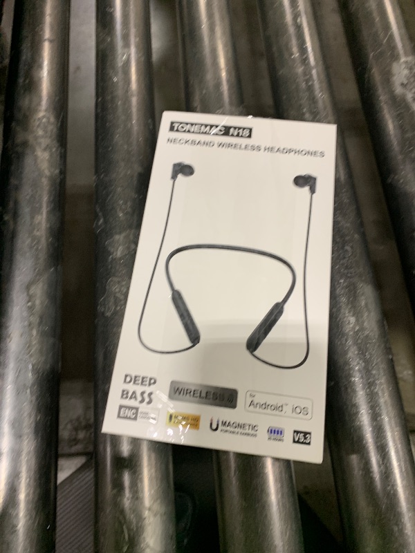 Photo 1 of N18 Neckband Bluetooth Earbuds, Wireless Bluetooth 5.2 Headphones with Microphone, Ultra-Lightweight Comfort, IPX7 Waterproof, Deep Bass Strong Beat, 20H Playtime, Magnetic Earphones (Black)