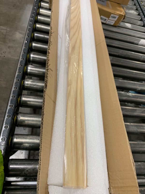 Photo 1 of YISDESIGN 31.5" 18W 1-Light Wooden Led Linear Pendant Light Dimmable Led Ceiling Hanging Light Fixtures Modern Chandeliers for Dining Room Kitchen Island Lights Natural