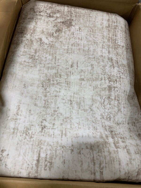 Photo 1 of Area Rug 6x9 Washable Rug, Vintage Boho Medallion Rugs Non-Slip Soft Low Pile Large Distressed Rug Indoor Retro Carpet for Living Room Bedroom Dining Room Home Office (Taupe, 6'x9')