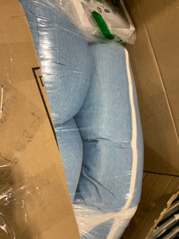 Photo 1 of Pregnancy Pillows with Cooling Cover,U-Shaped Full Body Maternity Pillow for Side Sleepers 57 Inch-Support for Back, Hip, Belly, Legs for Pregnant Women (Cooling Material,Haze Blue)