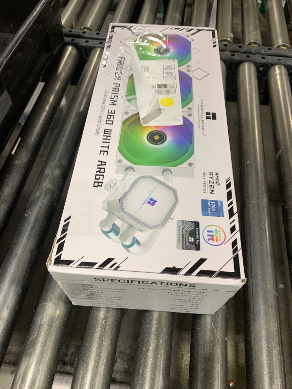 Photo 1 of Thermalright Frozen Prism 360 White ARGB AIO Water Cooler,Liquid CPU Cooler, 3×120mm PWM Fans Water Cooling System,1850RPM High Speed,Compatible with...