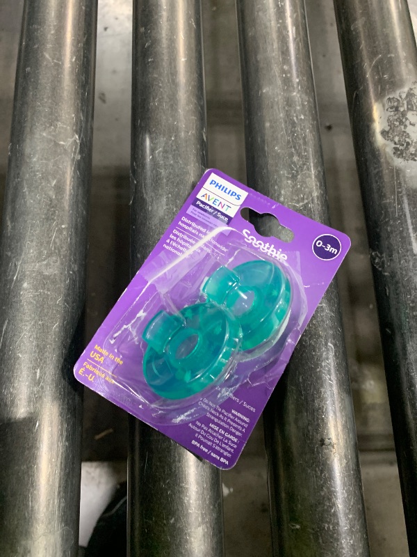 Photo 1 of Philips Avent Soothie Orthodontic Baby Pacifiers, 100% Silicone Pacifiers, One Piece, BPA-Free, for Babies 0-3 Months, Green, 4 Pack, Model SCF190/41