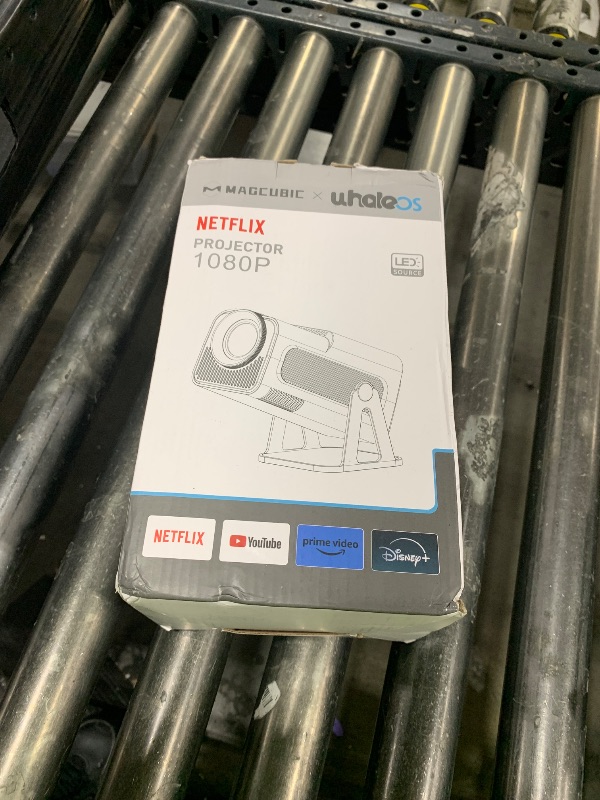 Photo 1 of [Netflix-Licensed] Magcubic Mini Projector with Wifi and Bluetooth, Built-in Android 13, Portable Smart 1080P Projector with 4K Support, Auto Keystone, Voice Control, HY320 NTV (White)