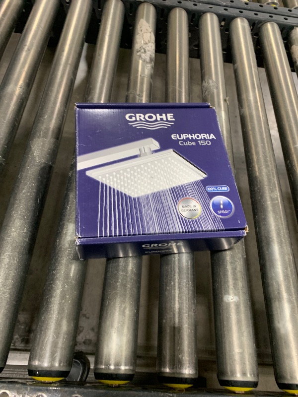 Photo 1 of Grohe 27705000 Euphoria Cube Rain Shower Head, 2.5 GPM, Starlight Chrome