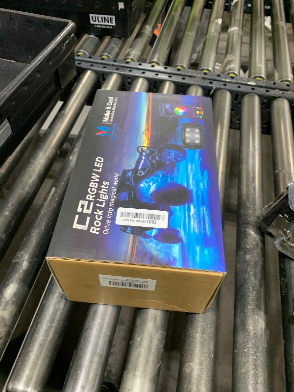 Photo 1 of MICTUNING C2 Curved RGBW LED Rock Lights - 12 Pods Underglow Multicolor Neon Light with Wiring Switch Kit, Bluetooth Controller with APP Control