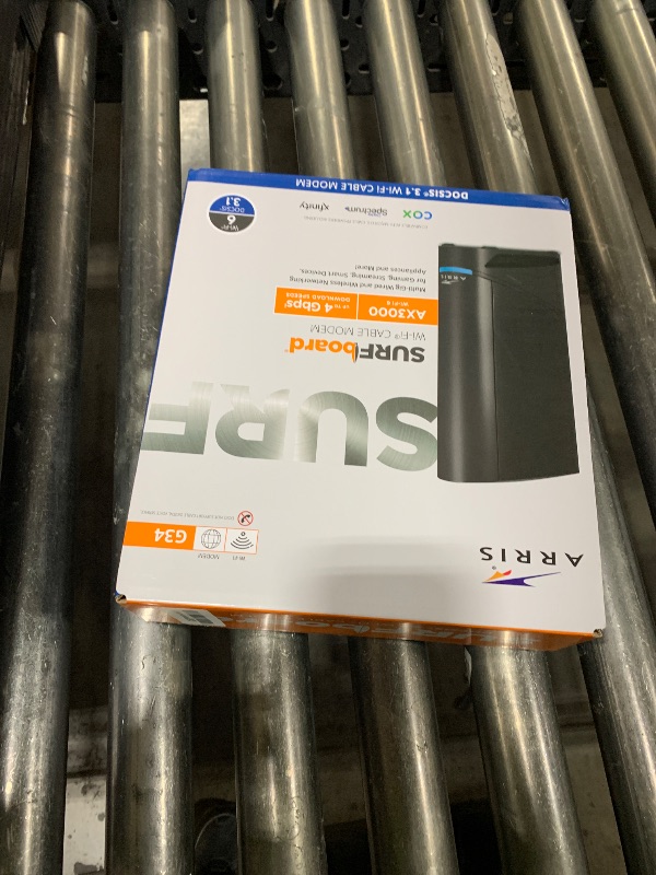 Photo 1 of ARRIS (G34) - Cable Modem Router Combo - Fast DOCSIS 3.1 Gigabit WiFi 6 (AX3000), Approved for Comcast Xfinity, Cox, Spectrum & More, 1 Gbps Max Internet Speeds