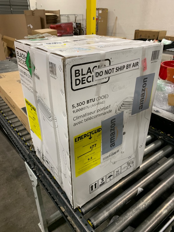 Photo 1 of BLACK+DECKER Portable Air Conditioner, 9,000 BTU (5,300 BTU SACC) for Rooms up to 400 Sq. Ft., Portable AC with Follow Me Remote Control and Window Kit, BPACT08WT, White
