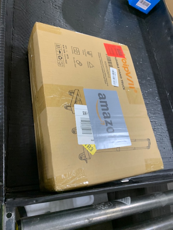 Photo 1 of Voipvvii Folding Hand Truck 500lbs, Portable Heavy Duty Dolly Cart, 6 Wheels Collapsible Luggage Cart with 2 Elastic Ropes - Compact Trolley Cart for Easy Moving - Ideal Hand Cart for Travel and More