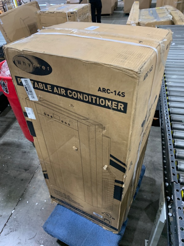 Photo 1 of Whynter Portable Air Conditioner 14,000 BTU with Dual Hose Dehumidifier & Cooling Fan for 500 Sq Ft Rooms, Includes AC Unit Window Kit, ARC-14S (9,500 SACC)