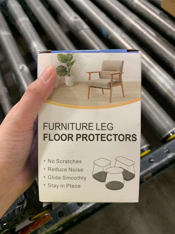 Photo 1 of PISAO 24 Pcs Chair Leg Floor Protectors, Silicone Chair Leg Protectors Caps Covers for Hardwood Floors, Furniture Pads Sliders with Wrapped Felt Bottom Medium (Fit:0.76"-1.18")