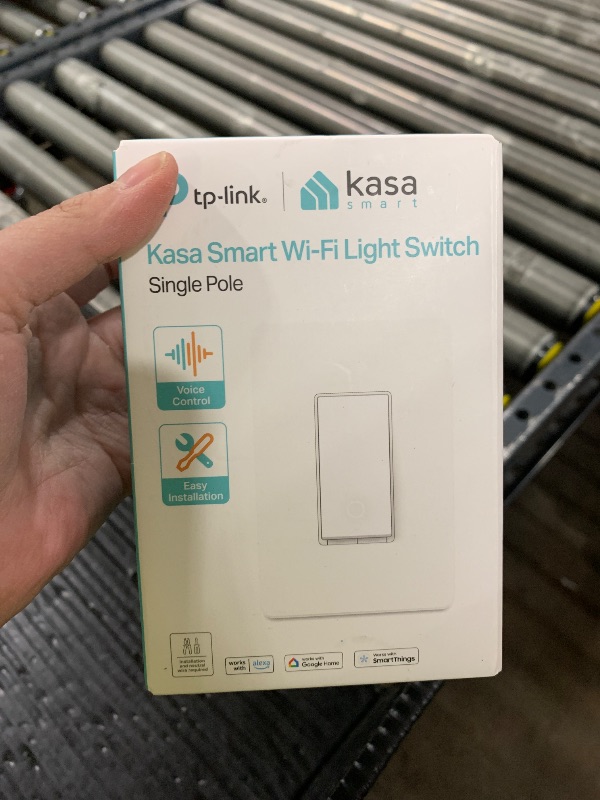 Photo 1 of Kasa Smart Light Switch HS200, Single Pole, Needs Neutral Wire, 2.4GHz Wi-Fi Light Switch Works with Google Home, UL Certified, No Hub Required, White