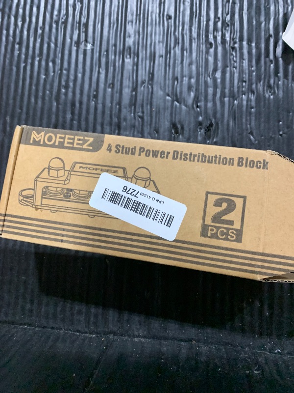Photo 1 of MOFEEZ Power Distribution Block Bus Bar, 4 x 3/8" Posts, 6 x #8 Screws Terminals, Max 48V 250A (Pair, Red & Black)