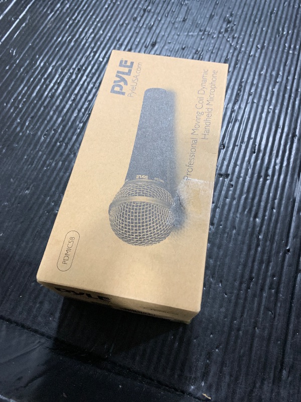 Photo 1 of Pyle Microphone, Dynamic Cardioid, XLR Cable Included, Unidirectional, Rugged Construction, Built-in Pop Filter, Perfect for Stage & Studio, High Gain, Ultra-Wide Frequency Response, 15ft Cable