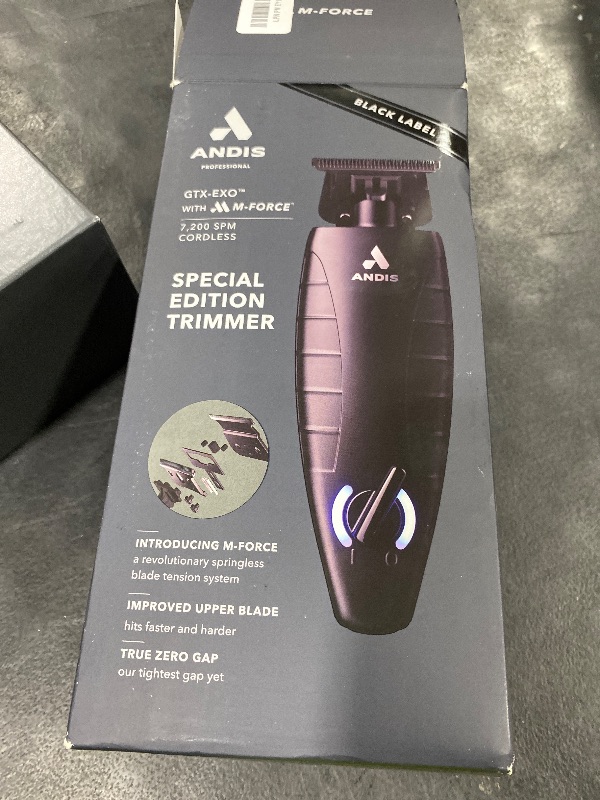 Photo 1 of Andis GTX-EXO Black Label Special Edition, Professional Lithium-ion Electric Beard & Hair Trimmer, M-Force Technology, Cordless, Included Charging Stand, Black