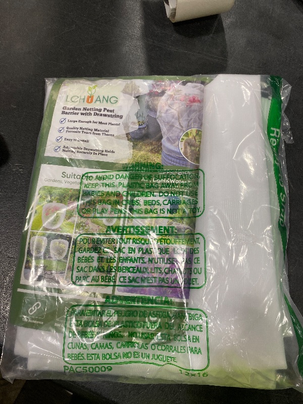 Photo 1 of Bird Netting for Garden Protection - 4 Pack Garden Netting Pest Barrier with Drawstring,3.3Ft x 2.7Ft Mosquito Net Tomato Protective Cover Garden Plant Netting for Cicadas Vegetables Blueberry Bushes