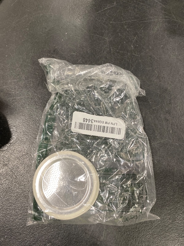 Photo 1 of Bialetti Moka Express 6 Cup Replacement Filter and 3 Gaskets , White