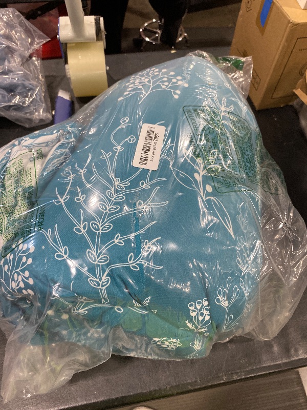 Photo 1 of Bedsure California King Comforter Set - Teal Blue Bed Set, 3 Pieces Cute Floral Bedding, 1 Soft Reversible Botanical Flowers Comforter and 2 Pillow Shams