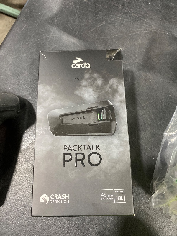 Photo 1 of Cardo PACKTALK PRO Motorcycle Helmet Communication System Intercom, Crash Detection, Auto On/Off, Air Mount, 45mm Speakers