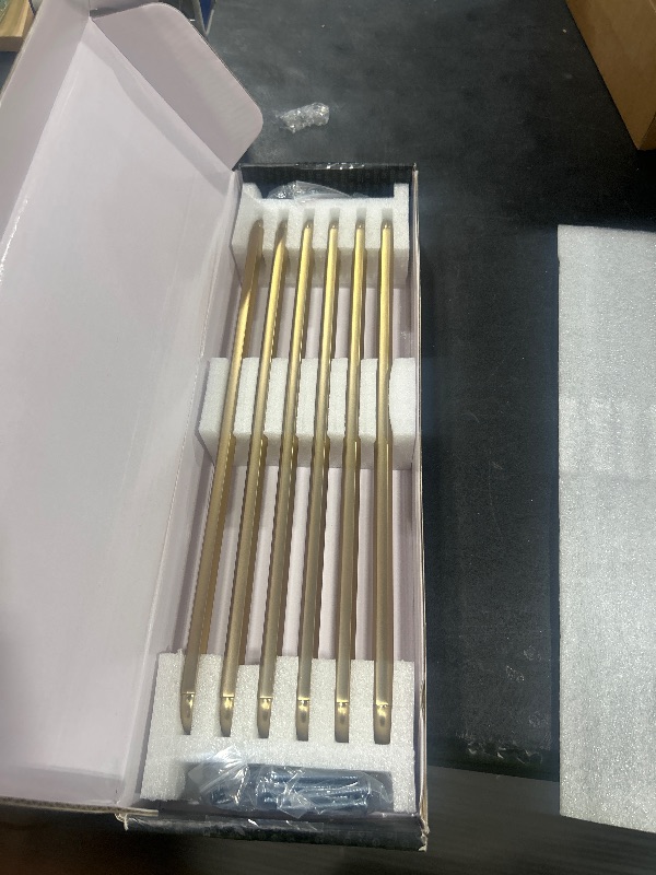 Photo 1 of Goo-Ki 6 Pack 12-3/5 Inch ?320mm? Hole Center Cabinet Pulls Antique Brass Zinc Alloy Kitchen Drawer Pulls Drawer Handles 13.05 Inch Length 2201-GT-320