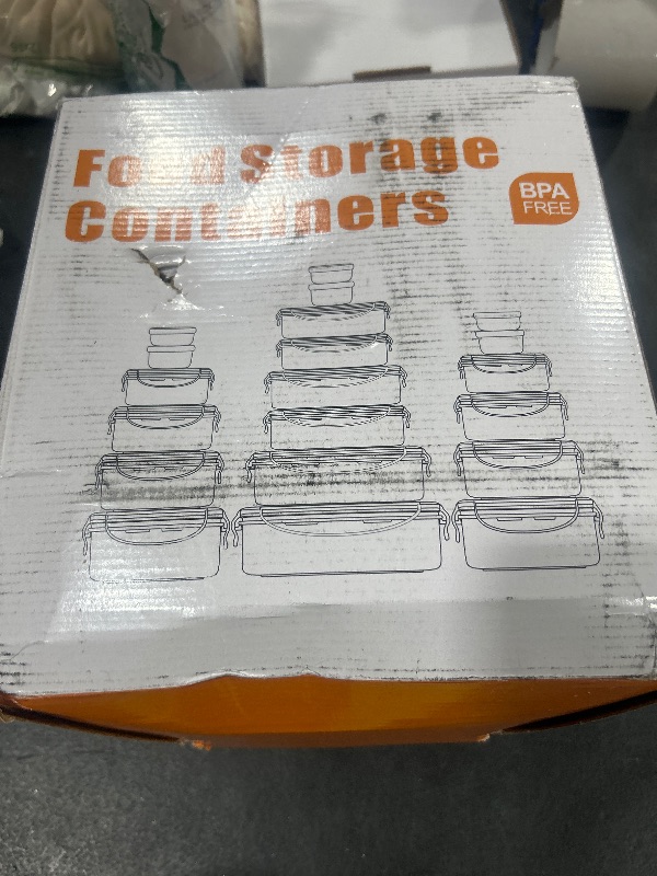 Photo 1 of 40 PCS Food Storage Containers with Lids Airtight (20 Containers & 20 Lids), Plastic Storage Meal Prep Container-Stackable 100% Leakproof & Microwave Organization and Storage Sets, Lunch Containers