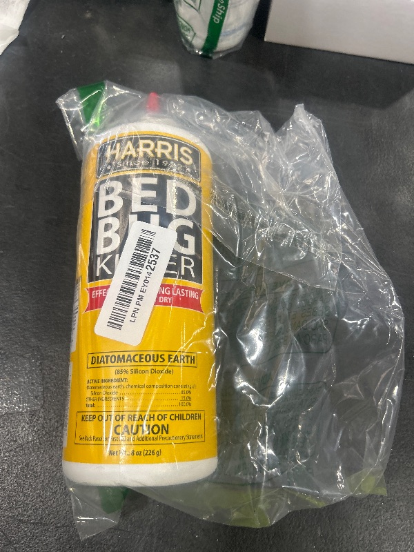 Photo 1 of Harris HDE-8 Bed Bug Powder Diatomaceous Earth, 8oz, Yellow