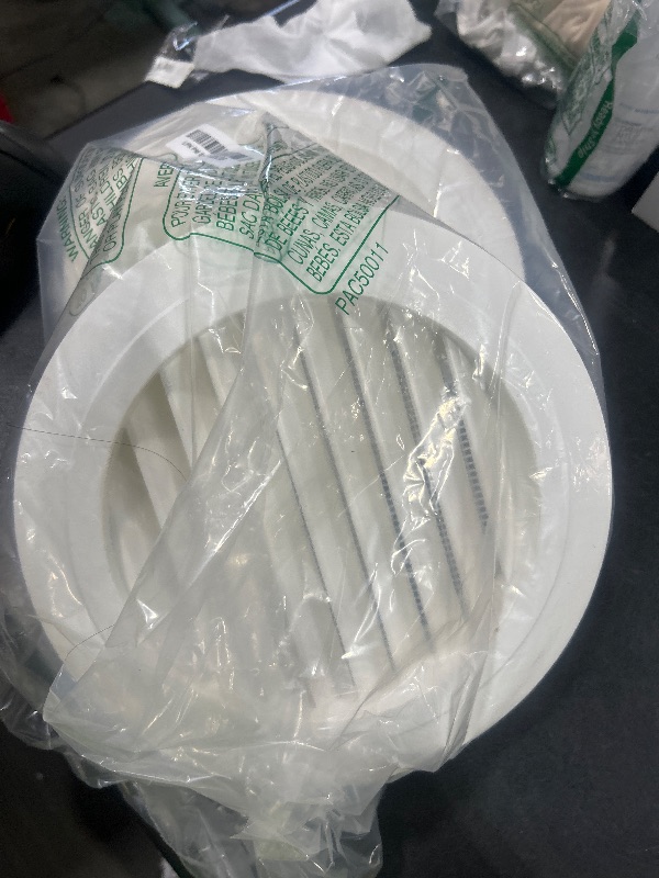 Photo 1 of HG POWER 8 Inch Soffit Vent?Round Air Vent Cover with Louver, ABS Adjustable Ceiling Vent Covers for Living Room, Bathroom, Kitchen, Greenhouse, Ventilation System, White - Opening Size 7.28"
