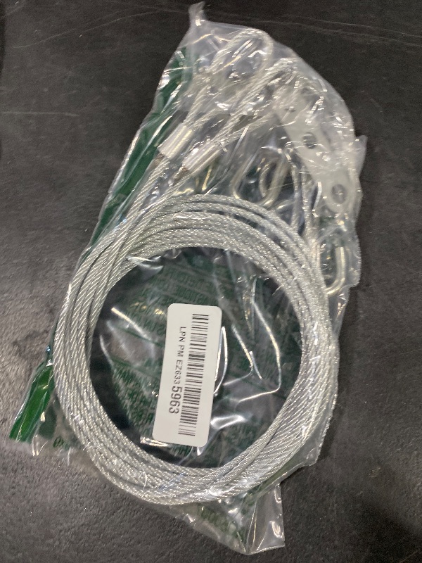 Photo 1 of scottchen PRO Garage Door Safety Cable for Extension Springs Galvanized Carbon Steel 8.5ft x 1/8" 7x7 Strands - 1Pair