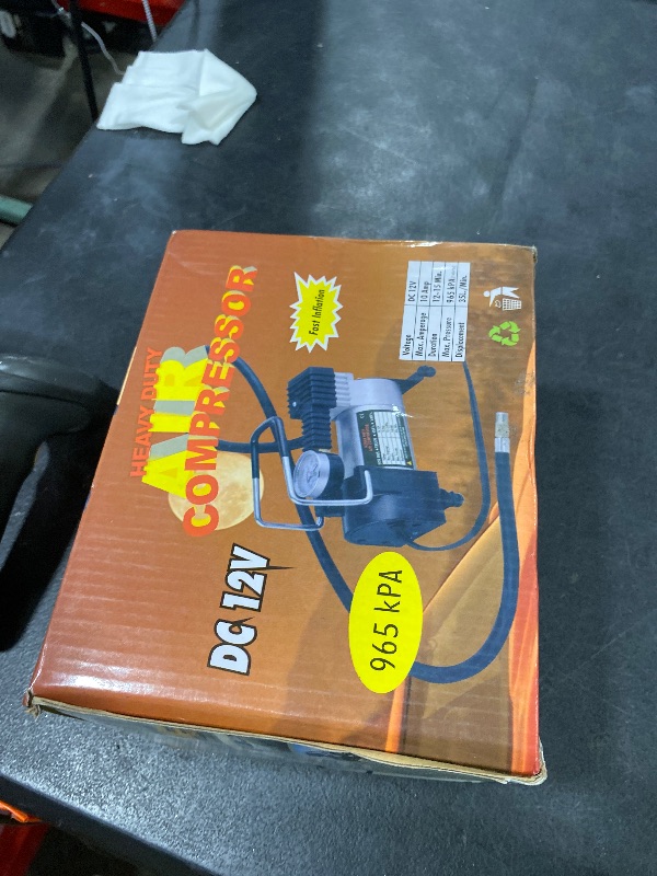 Photo 1 of Cabilock Portable Inflator Air Pump High Pressure 140Psi Car Air Compressor One Button Operation Compact Design for Emergency Use