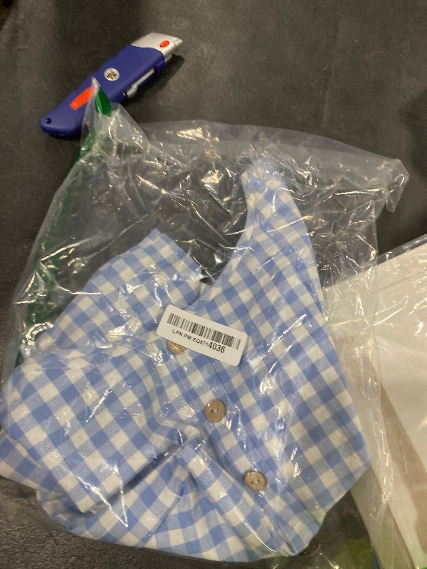 Photo 1 of IDEALSANXUN Vest Tops for Women 2025 Trendy Spring Summer Cute Crop Gingham Plaid Checkered Sleeveless Vest Top, Light Blue, XL