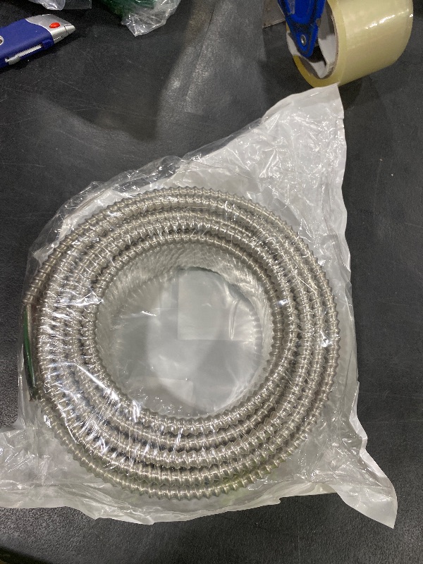 Photo 1 of 6/3 Metal Clad (MC) Cable with Ground 5ft, 6 Gauge Electric Wire with Aluminum Armor, Solid Bare Copper Conductors for Indoor Outdoor Underground Embedded Installation (6/3, 5 ft)