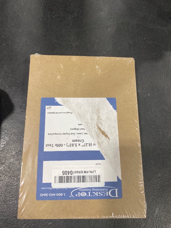 Photo 1 of Natural Cream A5 Printer Paper - 8.3"x 5.83" - 60lb Text (90 gsm) - 250 Sheets