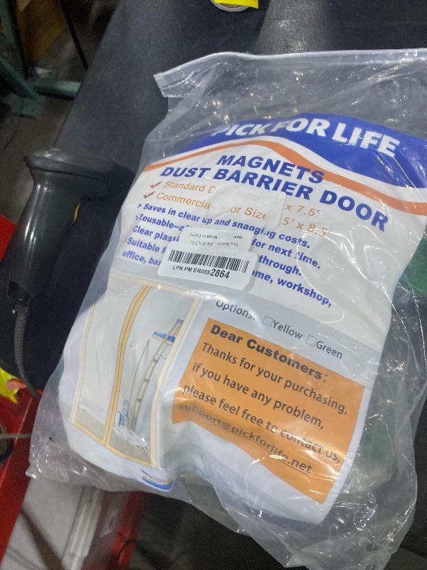 Photo 1 of Dust Barrier - Plastic Zipper Door Dust Protection Kit - Construction Door Cover with Zipper Magnect for Room Remodel, Fit Standard Doorway 4'W x 7.5'H (4' x 7.5')