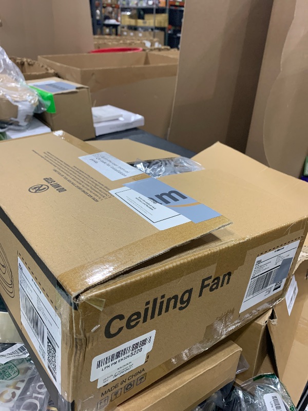 Photo 1 of ZMISHIBO Ceiling Fans with Lights and Remote, 19.7'' Low Profile Ceiling Fan, 3000-6000K Dimmable Modern Flush Mount LED Fan Light, 6 Wind Speeds, Black Fandelier Ceiling Fans for Bedroom