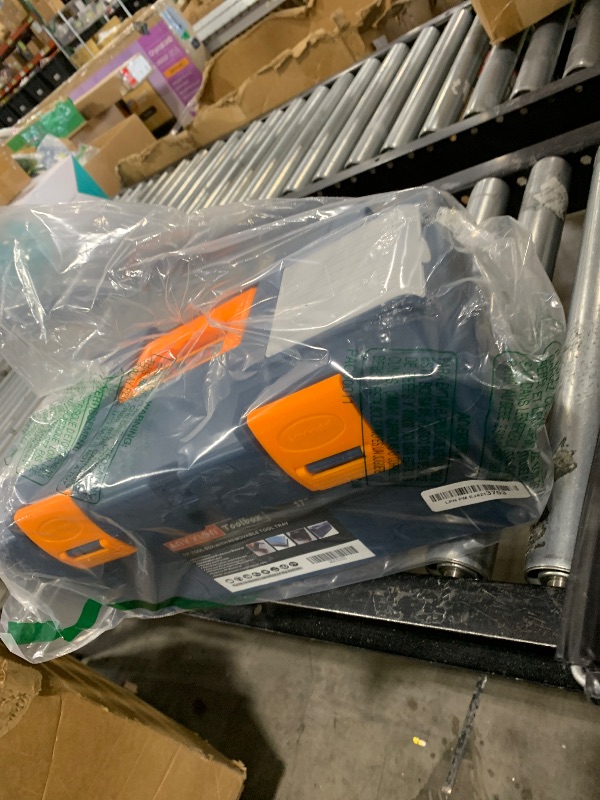 Photo 1 of Anyyion 16.5-inch Tool Box with Removable Tray, Small Parts Box On The Lid is Removable, Tray Can be Removed and Combined at Will (Internal Dimensions 15.2x6.89x6.1 inch)